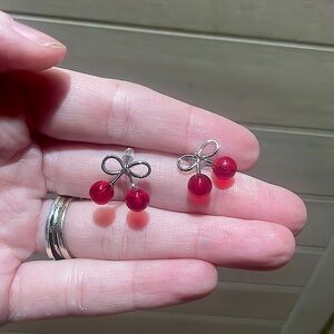 Cherry Bow Earrings